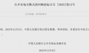 央行大动作！今日开展10000亿元买断式逆回购操作